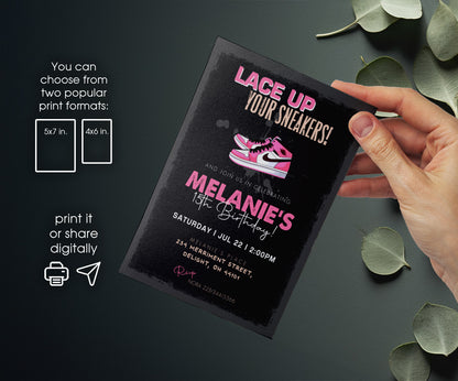 Sneaker Ball Air Jordan Nike customizable invitation template | Share or Print | VS834