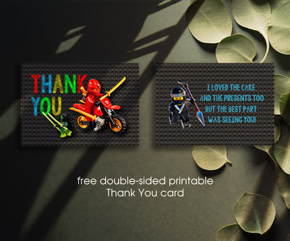 Lego Minifigures customizable invitation template | Share or Print | OF228