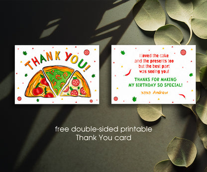 Pizza Party customizable invitation template | Share or Print | JR247