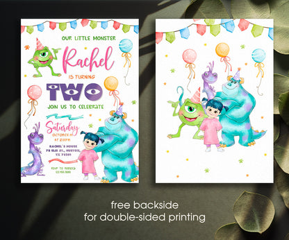 Monsters, Inc. customizable invitation template | Share or Print | SP408