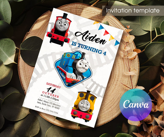 Thomas Train & Friends customizable invitation template | Share or Print | VD405
