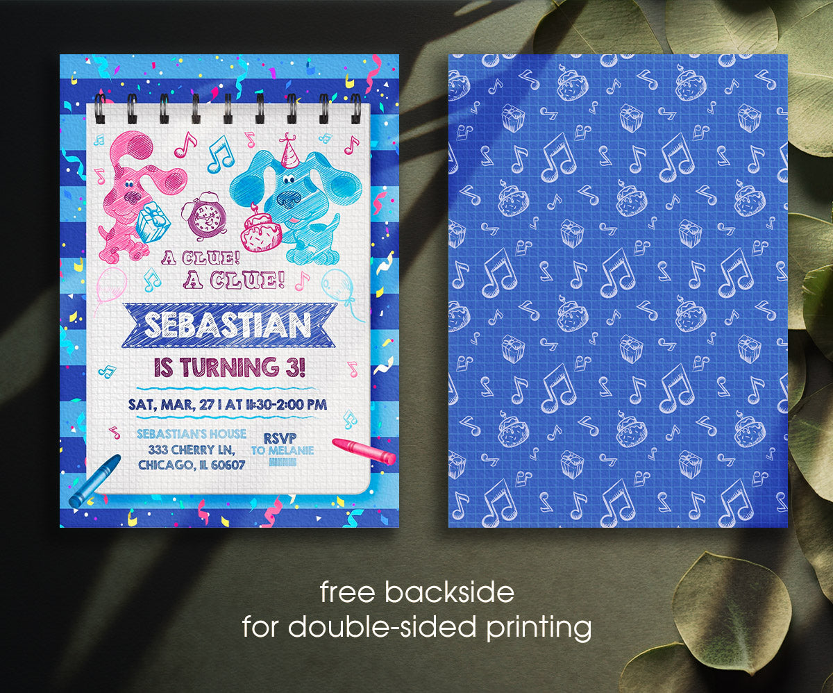 Blue's Clues Puppy customizable invitation template | Share or Print | ZD655