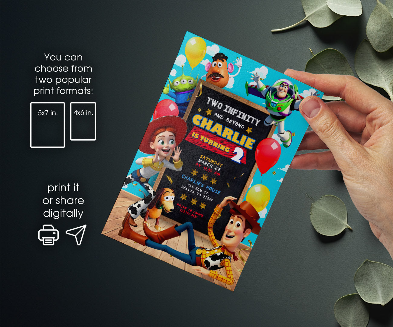 Toy Story Woody customizable invitation template | Share or Print | RJ106