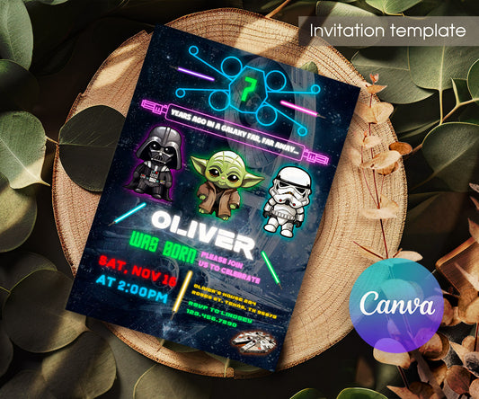Star Wars Darth Vader customizable invitation template | Share or Print | boy | ZP883