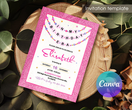 Taylor Swift Eras Tour customizable invitation template | Share or Print | girl | CK169