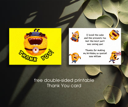 Despicable Me Minions customizable invitation template | Share or Print | IR791