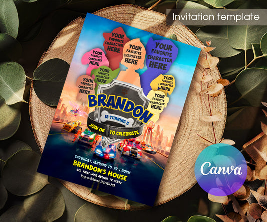 PAW Patrol customizable invitation template | Share or Print | OQ238