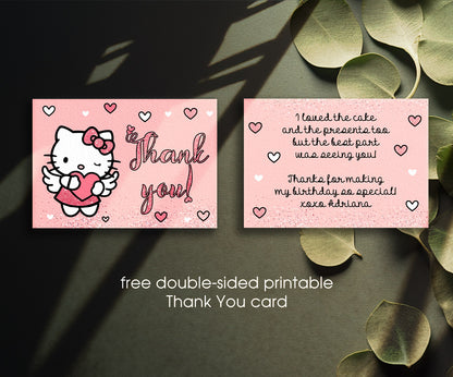 Hello Kitty Sanrio customizable invitation template | Share or Print | TC868