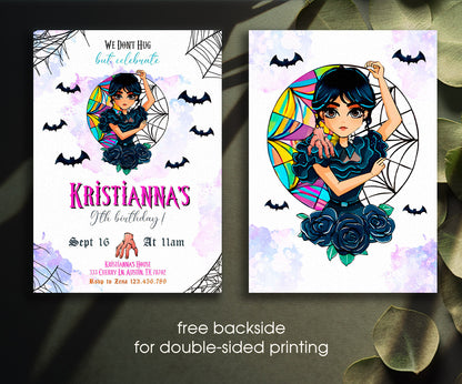 Wednesday Addams customizable invitation template | Share or Print | girl | YO486