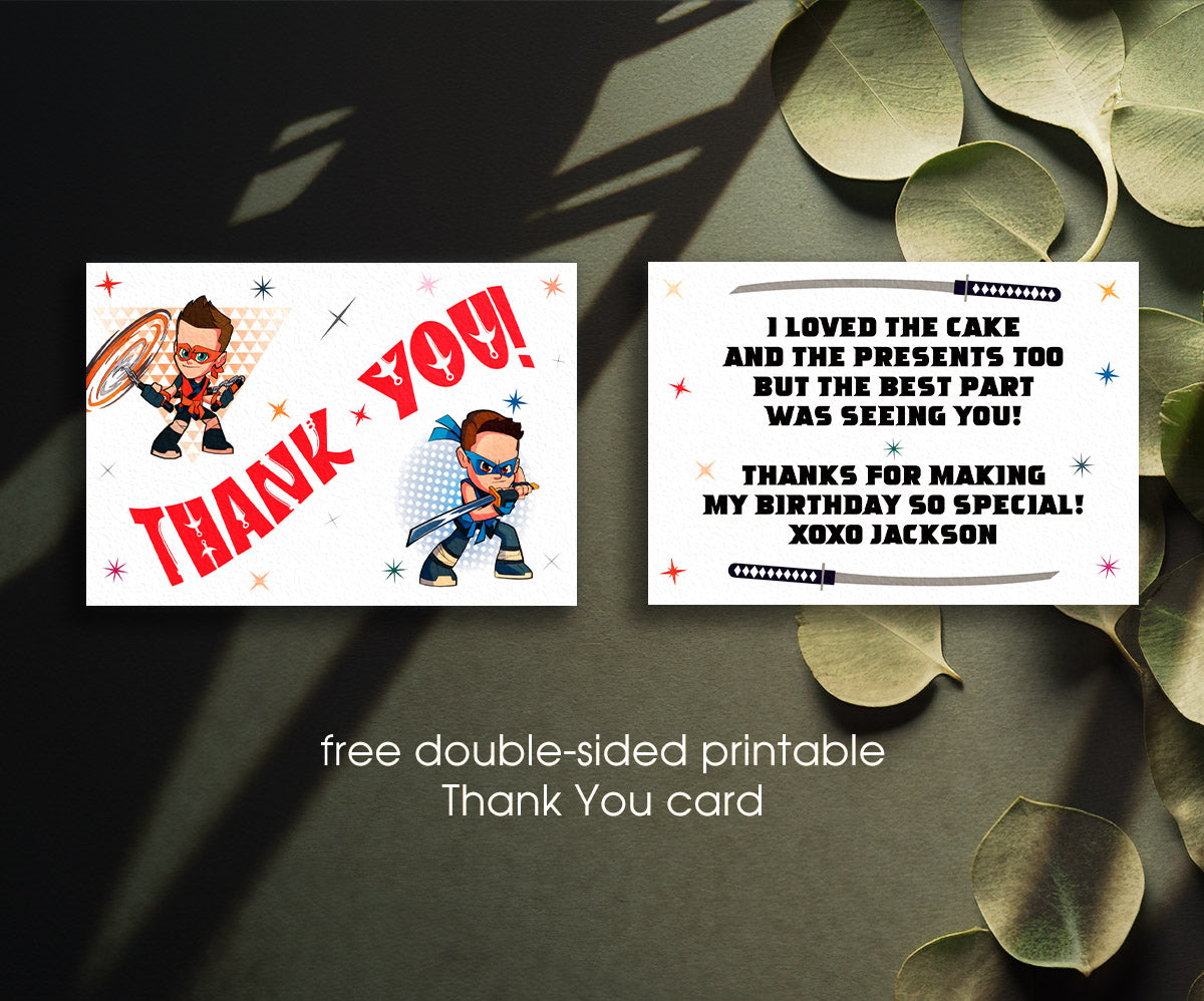 Ninja Kidz TV customizable invitation template | Share or Print | EX589