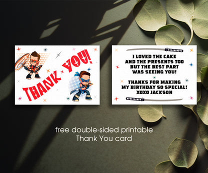 Ninja Kidz TV customizable invitation template | Share or Print | EX589