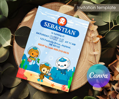 Octonauts customizable invitation template | Share or Print | NX320