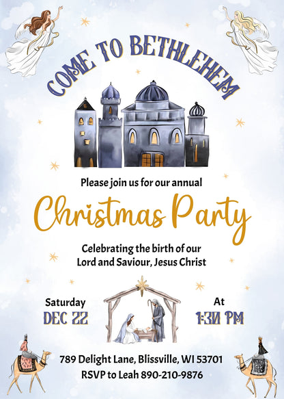 A Night In Bethlehem customizable invitation template | Share or Print | OQ458