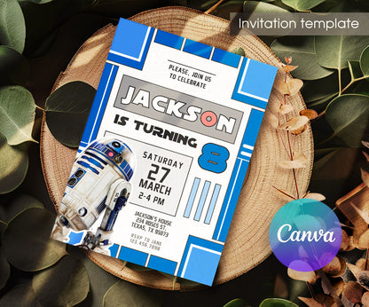 Star Wars Darth Vader customizable invitation template | Share or Print | boy | UN271