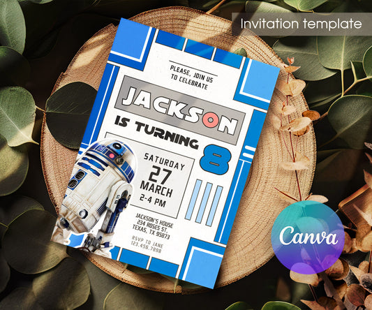 Star Wars Darth Vader customizable invitation template | Share or Print | boy | UN271