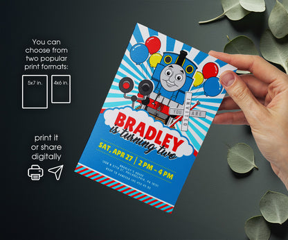 Thomas Train & Friends customizable invitation template | Share or Print | HS125
