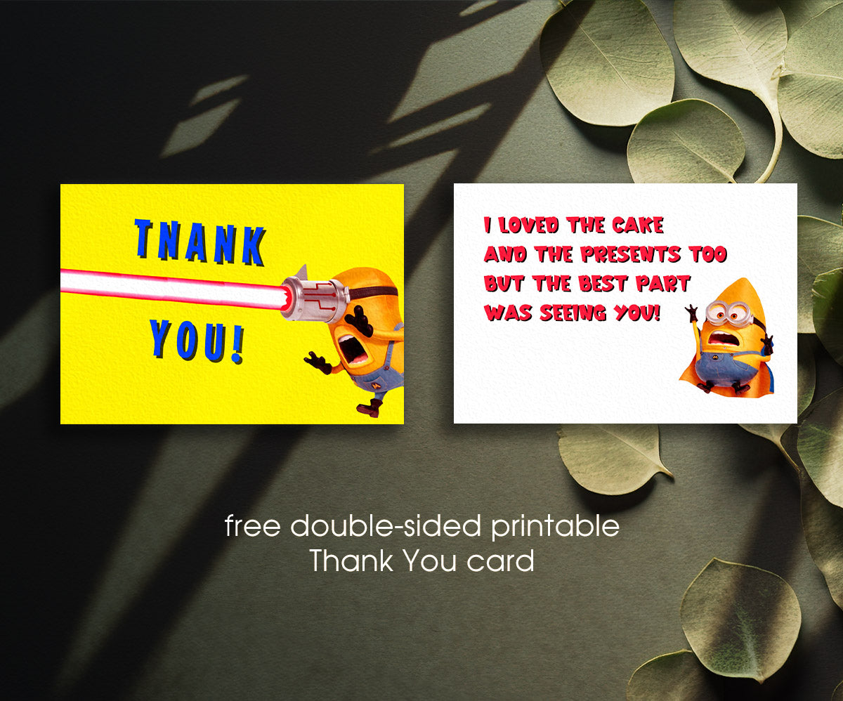 Despicable Me Minions customizable invitation template | Share or Print | WV417