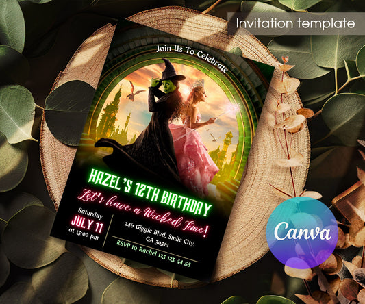 Wicked Musical Movie customizable invitation template | Share or Print | GP557