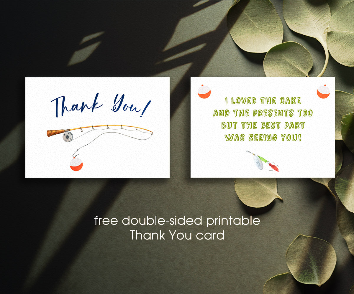 Fishing 1st O-Fish-Ally customizable invitation template | Share or Print | PK084