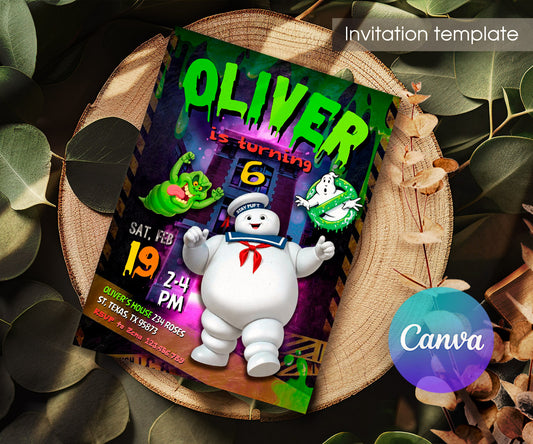 Ghostbusters customizable invitation template | Share or Print | YV725