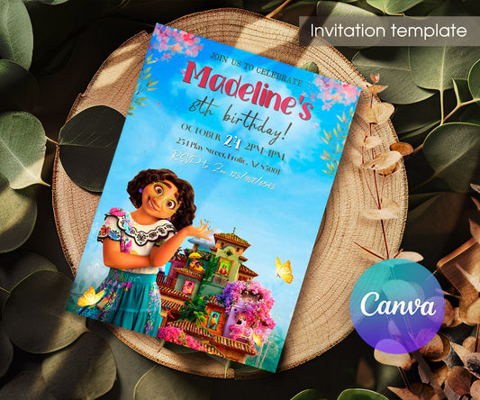 Encanto Mirabel customizable invitation template | Share or Print | girl | TS318