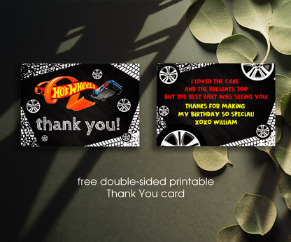 Hot Wheels Racing customizable invitation template | Share or Print | boy | NI206
