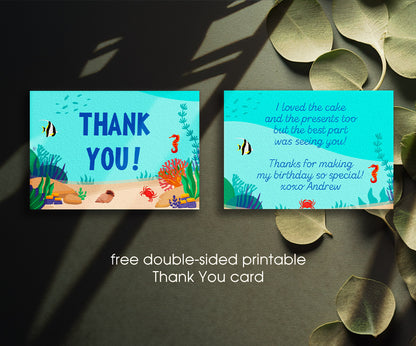 Baby Shark customizable invitation template | Share or Print | JV054