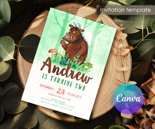 Gruffalo customizable invitation template | Share or Print | JP118