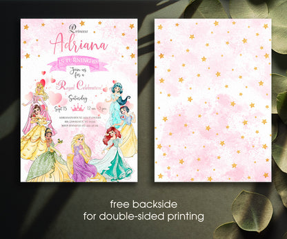 Disney Princess customizable invitation template | Share or Print | girl | FF198
