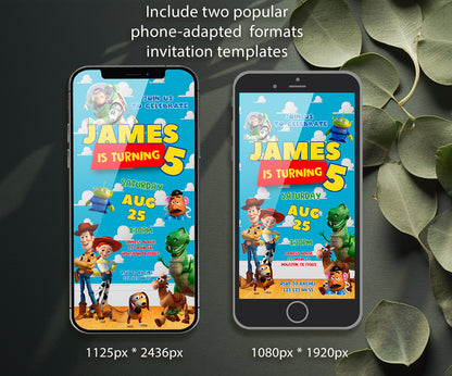 Toy Story Woody customizable invitation template | Share or Print | MH310