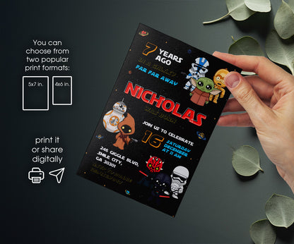 Star Wars Darth Vader Lego Minifigures customizable invitation template | Share or Print | VC338