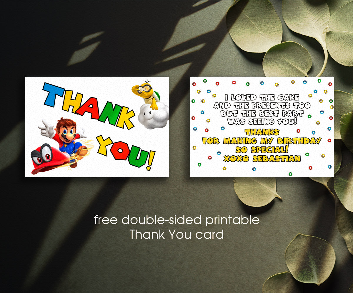 Super Mario Bros customizable invitation template | Share or Print | GV519