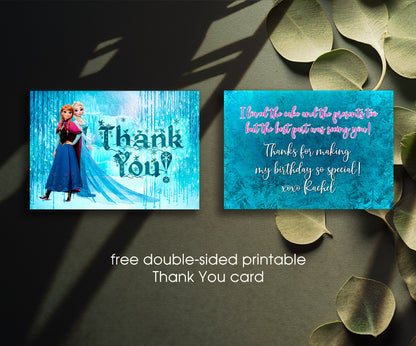 Frozen Elsa customizable invitation template | Share or Print | girl | GT221