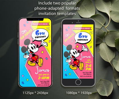 Mickey Mouse and Friends customizable invitation template | Share or Print | SC866
