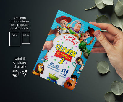 Toy Story Woody customizable invitation template | Share or Print | TI379