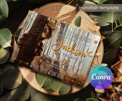 Where The Wild Things Are Maurice Sendak customizable invitation template | Share or Print | CZ225