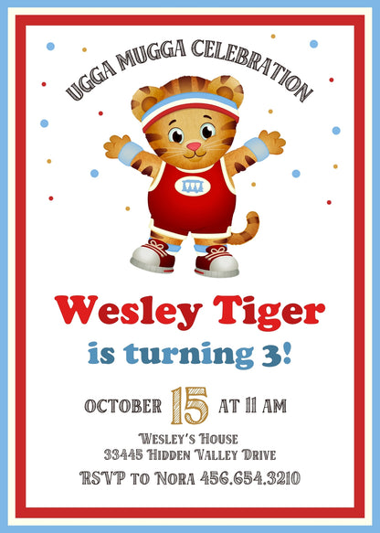 Daniel Tiger's Neighborhood customizable invitation template | Share or Print | RK722
