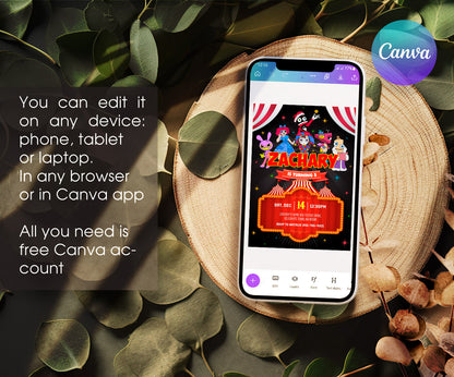 The Amazing Digital Circus customizable invitation template | Share or Print | GT148