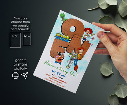 Toy Story Woody customizable invitation template | Share or Print | LP312