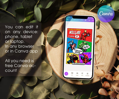 Avengers Marvel Superhero customizable invitation template | Share or Print | boy | EY693