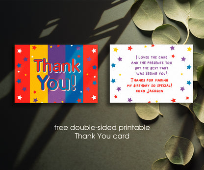 Wiggles One Finger One Thumb customizable invitation template | Share or Print | SV681