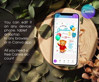 Daniel Tiger's Neighborhood customizable invitation template | Share or Print | TX856