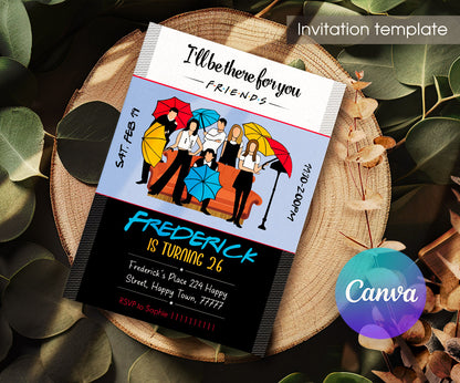 Friends TV Show customizable invitation template | Share or Print | HK663