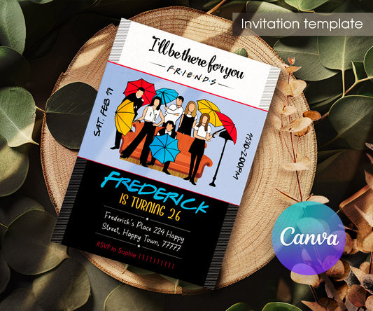 Friends TV Show customizable invitation template | Share or Print | HK663