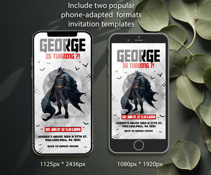 Batman Superhero DC customizable invitation template | Share or Print | CV795