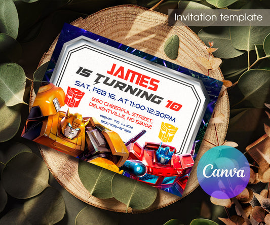 Transformers Rescue Bots customizable invitation template | Share or Print | boy | SA636