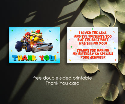 Mario Kart Gamer customizable invitation template | Share or Print | boy | GQ374