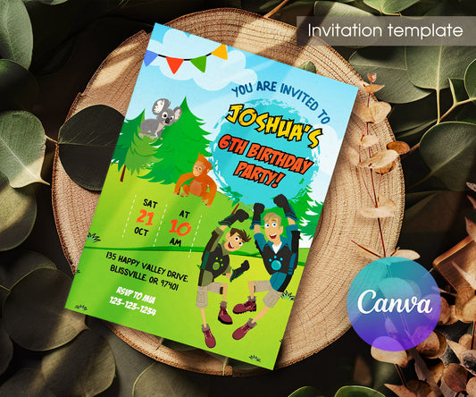 Wild Kratts Creature Hero customizable invitation template | Share or Print | RC770
