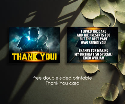 Paintball Airsoft battle customizable invitation template | Share or Print | boy | YI051