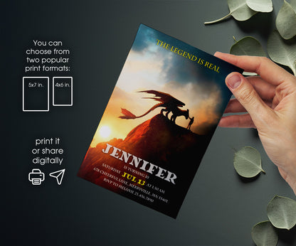 How to Train Your Dragon Night fury Toothless customizable invitation template | Share or Print | PM438